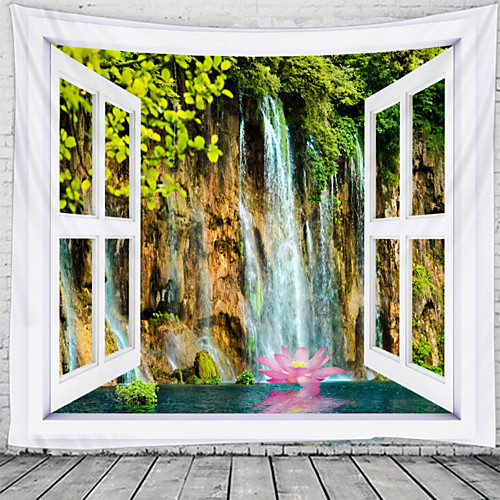 Window Landscape Wall Tapestry Art Decor Blanket Curtain Hanging Home Bedroom Living Room Decoration Waterfall Lotus
Window Landscape Wall Tapestry Art Decor Blanket Curtain Hanging Home Bedroom Living Room Decoration Waterfall Lotus