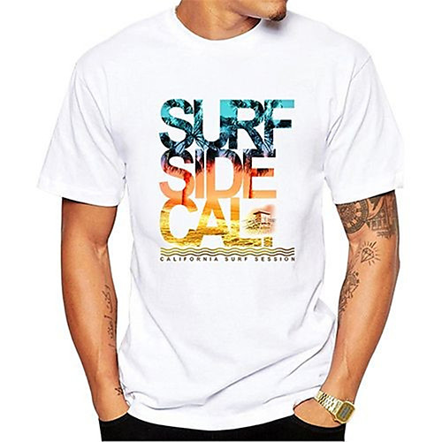 Men's T shirt Shirt Other Prints Graphic Letter Print Short Sleeve Daily Tops Casual Sports Round Neck White / Summer
Men's T shirt Shirt Other Prints Graphic Letter Print Short Sleeve Daily Tops Casual Sports Round Neck White / Summer