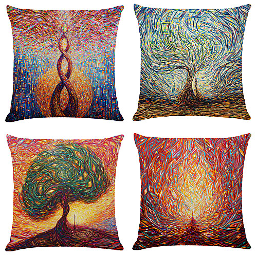 4 pcs Faux Linen Pillow Cover, Print Simple Classic Square Zipper Traditional Classic
4 pcs Faux Linen Pillow Cover, Print Simple Classic Square Zipper Traditional Classic