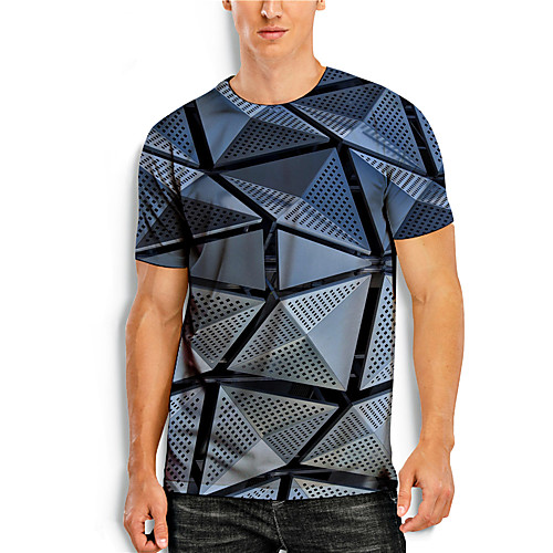 Men's T shirt 3D Print Graphic 3D Print Short Sleeve Casual Tops Simple Classic Blue
Men's T shirt 3D Print Graphic 3D Print Short Sleeve Casual Tops Simple Classic Blue
