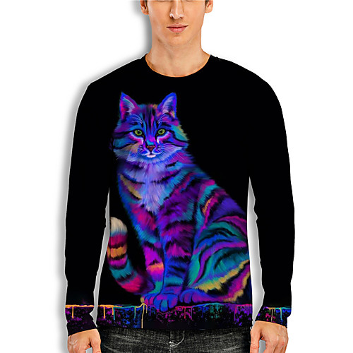 Men's T shirt 3D Print 3D Animal 3D Print Long Sleeve Daily Tops Casual Round Neck Black
Men's T shirt 3D Print 3D Animal 3D Print Long Sleeve Daily Tops Casual Round Neck Black