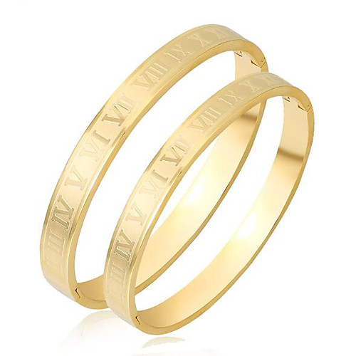 2pcs Couple's Vintage Bracelet Bracelet 3D Vintage Theme Number Fashion Titanium Steel Bracelet Jewelry Rose Gold / Gold / Silver For Christmas Party Evening Gift Date Birthday
2pcs Couple's Vintage Bracelet Bracelet 3D Vintage Theme Number Fashion Titanium Steel Bracelet Jewelry Rose Gold / Gold / Silver For Christmas Party Evening Gift Date Birthday