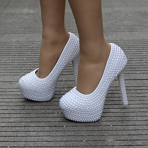 Women's Wedding Shoes Platform Round Toe Wedding Pumps Vintage Sexy Roman Shoes Wedding Party & Evening PU Rhinestone Pearl Sparkling Glitter Solid Colored Color Block White Silver
Women's Wedding Shoes Platform Round Toe Wedding Pumps Vintage Sexy Roman Shoes Wedding Party & Evening PU Rhinestone Pearl Sparkling Glitter Solid Colored Color Block White Silver