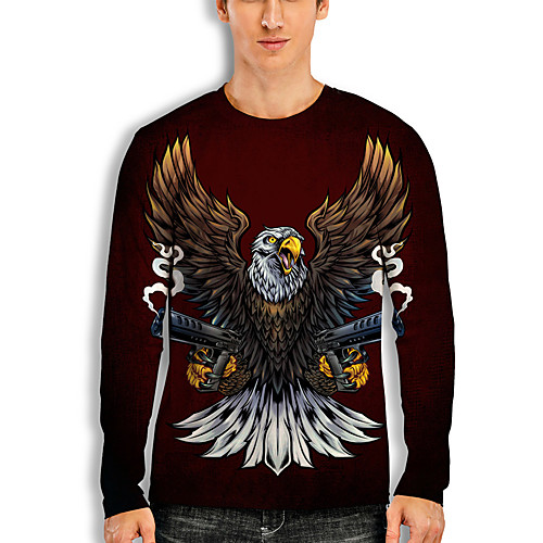 Men's T shirt 3D Print Graphic Animal Print Long Sleeve Daily Tops Basic Casual Brown
Men's T shirt 3D Print Graphic Animal Print Long Sleeve Daily Tops Basic Casual Brown