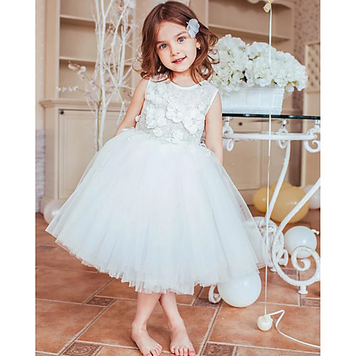 Princess Knee Length Flower Girl Dresses Party Tulle Sleeveless Jewel Neck with Appliques
Princess Knee Length Flower Girl Dresses Party Tulle Sleeveless Jewel Neck with Appliques