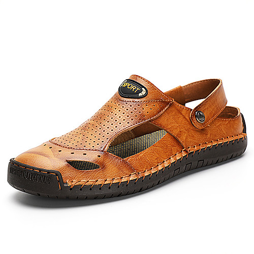 Men's Sandals Casual Beach Daily Outdoor Walking Shoes PU Breathable Non-slipping Wear Proof Light Brown Dark Brown Black Summer
Men's Sandals Casual Beach Daily Outdoor Walking Shoes PU Breathable Non-slipping Wear Proof Light Brown Dark Brown Black Summer
