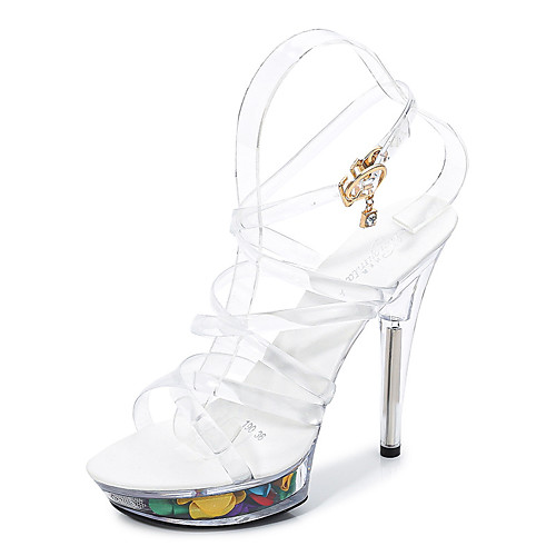 Women's Sandals Stiletto Heel Open Toe High Heel Sandals Minimalism Sweet Daily Walking Shoes PU Buckle Solid Colored Clear
Women's Sandals Stiletto Heel Open Toe High Heel Sandals Minimalism Sweet Daily Walking Shoes PU Buckle Solid Colored Clear