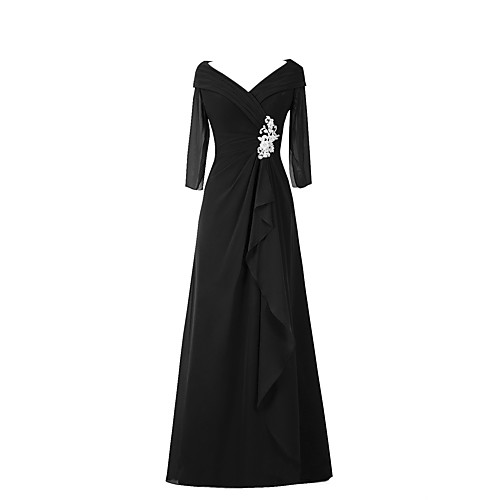 A-Line Minimalist Elegant Wedding Guest Formal Evening Dress V Neck Half Sleeve Floor Length Chiffon with Draping Appliques 2021
A-Line Minimalist Elegant Wedding Guest Formal Evening Dress V Neck Half Sleeve Floor Length Chiffon with Draping Appliques 2021
