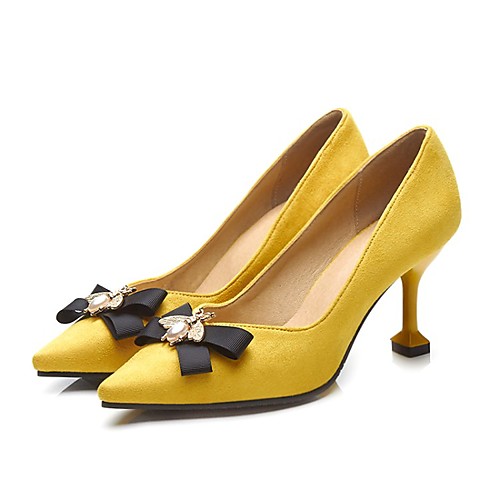 Women's Heels Flare Heel Pointed Toe Business Vintage Wedding Daily Party & Evening PU Synthetics Bowknot Black Yellow
Women's Heels Flare Heel Pointed Toe Business Vintage Wedding Daily Party & Evening PU Synthetics Bowknot Black Yellow