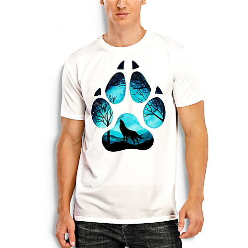 Men's T shirt 3D Print 3D Wolf Animal 3D Print Short Sleeve Daily Tops Casual White
Men's T shirt 3D Print 3D Wolf Animal 3D Print Short Sleeve Daily Tops Casual White