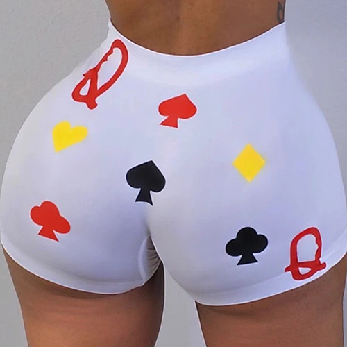 Women's Casual / Sporty Sports Breathable Sports Slim Casual Yoga Leggings Sweatpants Hot Pants Pants Poker Short Print Low Waist Gray White
Women's Casual / Sporty Sports Breathable Sports Slim Casual Yoga Leggings Sweatpants Hot Pants Pants Poker Short Print Low Waist Gray White