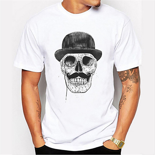 Men's T shirt 3D Print Graphic Skull Print Short Sleeve Daily Tops Casual Punk & Gothic White
Men's T shirt 3D Print Graphic Skull Print Short Sleeve Daily Tops Casual Punk & Gothic White