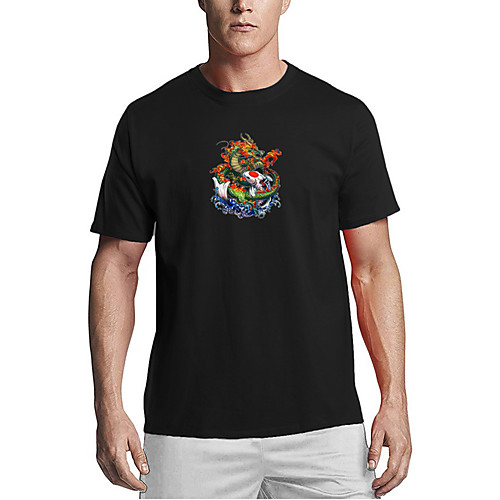 Men's T shirt 3D Print Dragon Graphic Fish Print Short Sleeve Daily Tops Basic Casual White Black Red
Men's T shirt 3D Print Dragon Graphic Fish Print Short Sleeve Daily Tops Basic Casual White Black Red