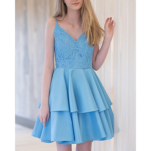 A-Line Beautiful Back Minimalist Homecoming Cocktail Party Dress V Neck Sleeveless Short / Mini Lace with Tier 2021
A-Line Beautiful Back Minimalist Homecoming Cocktail Party Dress V Neck Sleeveless Short / Mini Lace with Tier 2021