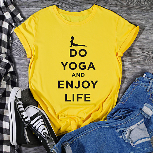 Women's T shirt Letter Print Round Neck Tops 100% Cotton Basic Basic Top White Black Purple
Women's T shirt Letter Print Round Neck Tops 100% Cotton Basic Basic Top White Black Purple