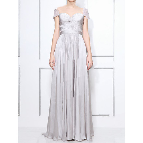 A-Line Celebrity Style Elegant Prom Formal Evening Dress Sweetheart Neckline Short Sleeve Floor Length Chiffon with Pleats 2021
A-Line Celebrity Style Elegant Prom Formal Evening Dress Sweetheart Neckline Short Sleeve Floor Length Chiffon with Pleats 2021