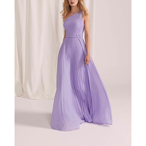 A-Line Empire Elegant Wedding Guest Formal Evening Dress One Shoulder Sleeveless Floor Length Chiffon with Pleats 2021
A-Line Empire Elegant Wedding Guest Formal Evening Dress One Shoulder Sleeveless Floor Length Chiffon with Pleats 2021