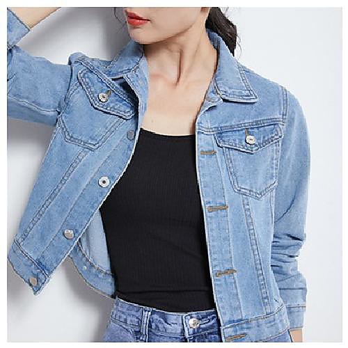 Jackets for Women, Slim Fit Demin Jackets Pure Color Buttons Jackets Turn-Down Collar Blazer Jeans Jacket Ladies Cardigan UK Size 8-16(8,White)
Jackets for Women, Slim Fit Demin Jackets Pure Color Buttons Jackets Turn-Down Collar Blazer Jeans Jacket Ladies Cardigan UK Size 8-16(8,White)