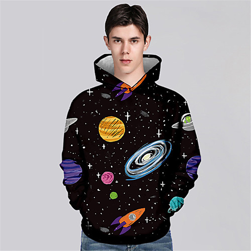 Men's Pullover Hoodie Sweatshirt Universe Graphic Prints Print Hooded Sports & Outdoor Daily 3D Print Casual Hoodies Sweatshirts Long Sleeve Black
Men's Pullover Hoodie Sweatshirt Universe Graphic Prints Print Hooded Sports & Outdoor Daily 3D Print Casual Hoodies Sweatshirts Long Sleeve Black