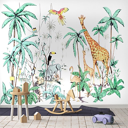 Nursery Mural Wallpaper Wall Sticker Covering Print Peel and Stick Removable Tropical Palm Cartoon Animal Home Décor Canvas
Nursery Mural Wallpaper Wall Sticker Covering Print Peel and Stick Removable Tropical Palm Cartoon Animal Home Décor Canvas