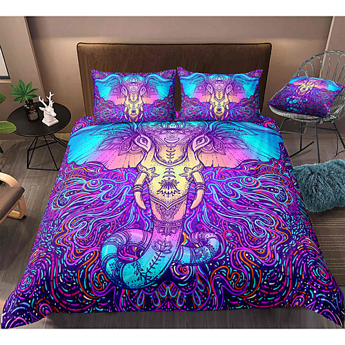 Elephant Print 3-Piece Duvet Cover Set Hotel Bedding Sets Comforter Cover with Soft Lightweight Microfiber, Include 1 Duvet Cover, 2 Pillowcases for Double/Queen/King(1 Pillowcase for Twin/Single)
Elephant Print 3-Piece Duvet Cover Set Hotel Bedding Sets Comforter Cover with Soft Lightweight Microfiber, Include 1 Duvet Cover, 2 Pillowcases for Double/Queen/King(1 Pillowcase for Twin/Single)