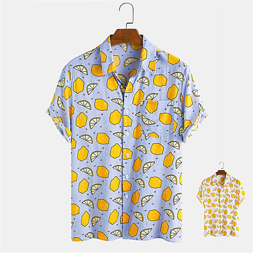 Men's Shirt Other Prints Fruit Button-Down Print Short Sleeve Daily Tops Casual Blue Yellow / Summer
Men's Shirt Other Prints Fruit Button-Down Print Short Sleeve Daily Tops Casual Blue Yellow / Summer