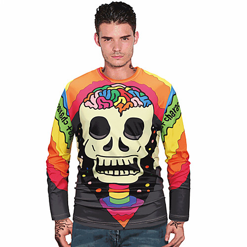 Men's T shirt 3D Print Graphic Prints Skull 3D Print Long Sleeve Daily Tops Casual Beach Rainbow
Men's T shirt 3D Print Graphic Prints Skull 3D Print Long Sleeve Daily Tops Casual Beach Rainbow