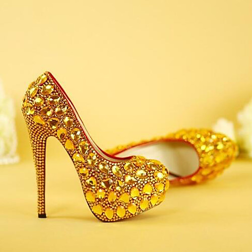 Women's Wedding Shoes Platform Round Toe Wedding Pumps Vintage Sexy Roman Shoes Wedding Party & Evening PU Rhinestone Crystal Sparkling Glitter Solid Colored Color Block Pink Gold
Women's Wedding Shoes Platform Round Toe Wedding Pumps Vintage Sexy Roman Shoes Wedding Party & Evening PU Rhinestone Crystal Sparkling Glitter Solid Colored Color Block Pink Gold