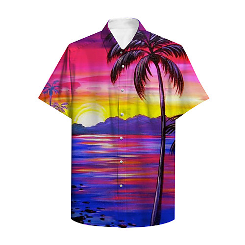 Men's Shirt 3D Print Graphic Scenery Print Short Sleeve Daily Tops Basic Casual Purple
Men's Shirt 3D Print Graphic Scenery Print Short Sleeve Daily Tops Basic Casual Purple