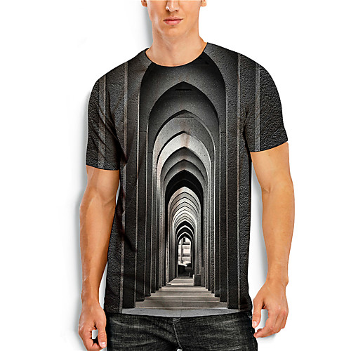 Men's T shirt 3D Print Geometric 3D 3D Print Short Sleeve Daily Tops Casual Gray
Men's T shirt 3D Print Geometric 3D 3D Print Short Sleeve Daily Tops Casual Gray
