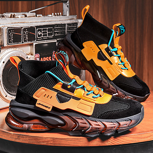 Men's Trainers Athletic Shoes Sporty Casual Athletic Running Shoes Basketball Shoes Tissage Volant Breathable Non-slipping Wear Proof Black / Yellow Black / Green Fall
Men's Trainers Athletic Shoes Sporty Casual Athletic Running Shoes Basketball Shoes Tissage Volant Breathable Non-slipping Wear Proof Black / Yellow Black / Green Fall