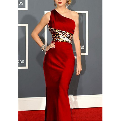 Mermaid / Trumpet Celebrity Style Elegant Wedding Guest Formal Evening Dress One Shoulder Sleeveless Floor Length Satin with Sash / Ribbon 2021
Mermaid / Trumpet Celebrity Style Elegant Wedding Guest Formal Evening Dress One Shoulder Sleeveless Floor Length Satin with Sash / Ribbon 2021