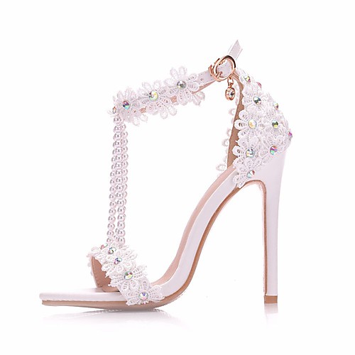 Women's Sandals Pumps Open Toe High Heel Sandals Vintage Sexy Minimalism Wedding Party & Evening Lace PU Pearl Buckle Tassel Solid Colored Color Block White Purple Yellow
Women's Sandals Pumps Open Toe High Heel Sandals Vintage Sexy Minimalism Wedding Party & Evening Lace PU Pearl Buckle Tassel Solid Colored Color Block White Purple Yellow