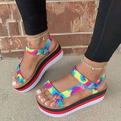 Women's Sandals Flat Heel Round Toe Flat Sandals Casual Daily Walking Shoes PU Buckle Solid Colored Slogan Black / White Fuchsia Rainbow
Women's Sandals Flat Heel Round Toe Flat Sandals Casual Daily Walking Shoes PU Buckle Solid Colored Slogan Black / White Fuchsia Rainbow