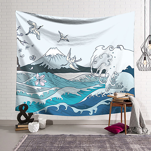 Kanagawa Wave Ukiyo-E Wall Tapestry Art Decor Blanket Curtain Hanging Home Bedroom Living Room Decoration Japanese Painting Style Sea Ocean Wave Mountain Fuji Crane
Kanagawa Wave Ukiyo-E Wall Tapestry Art Decor Blanket Curtain Hanging Home Bedroom Living Room Decoration Japanese Painting Style Sea Ocean Wave Mountain Fuji Crane
