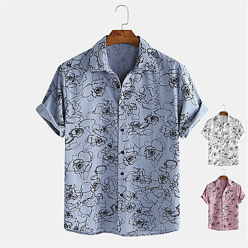 Men's Shirt Other Prints Floral Button-Down Print Short Sleeve Daily Tops 100% Cotton Casual Hawaiian White Blue Red
Men's Shirt Other Prints Floral Button-Down Print Short Sleeve Daily Tops 100% Cotton Casual Hawaiian White Blue Red