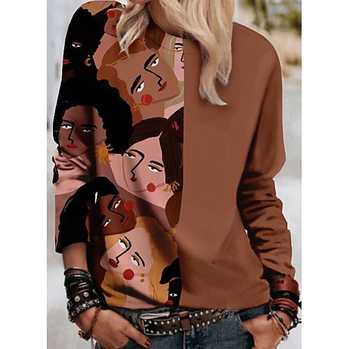 Women's Pullover Sweatshirt Graphic 3D Portrait Print Daily 3D Print Basic Casual Hoodies Sweatshirts Brown
Women's Pullover Sweatshirt Graphic 3D Portrait Print Daily 3D Print Basic Casual Hoodies Sweatshirts Brown