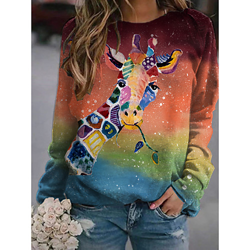 Women's Pullover Sweatshirt Graphic 3D Horse Print Daily 3D Print Basic Casual Hoodies Sweatshirts Rainbow
Women's Pullover Sweatshirt Graphic 3D Horse Print Daily 3D Print Basic Casual Hoodies Sweatshirts Rainbow