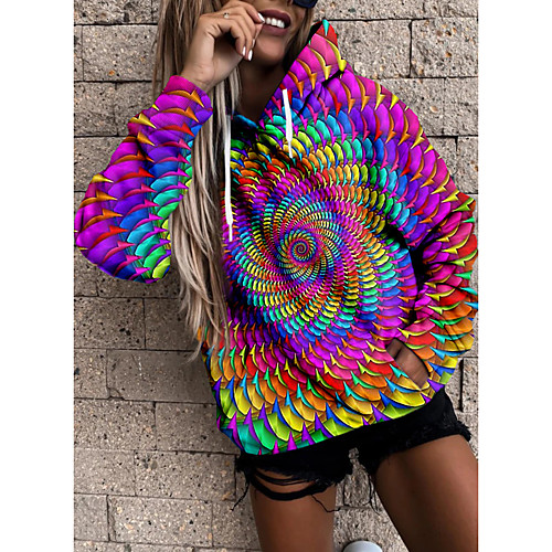 Women's Hoodie Pullover Graphic 3D Front Pocket Print Daily 3D Print Basic Casual Hoodies Sweatshirts Rainbow
Women's Hoodie Pullover Graphic 3D Front Pocket Print Daily 3D Print Basic Casual Hoodies Sweatshirts Rainbow