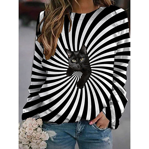 Women's Hoodie Sweatshirt Cat Graphic 3D Print Daily 3D Print Basic Casual Hoodies Sweatshirts Black
Women's Hoodie Sweatshirt Cat Graphic 3D Print Daily 3D Print Basic Casual Hoodies Sweatshirts Black