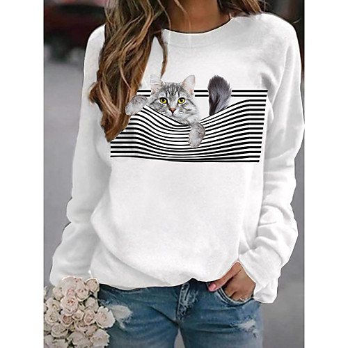 Women's Pullover Sweatshirt Cat Graphic 3D Print Daily 3D Print Basic Casual Hoodies Sweatshirts Yellow Gray White
Women's Pullover Sweatshirt Cat Graphic 3D Print Daily 3D Print Basic Casual Hoodies Sweatshirts Yellow Gray White