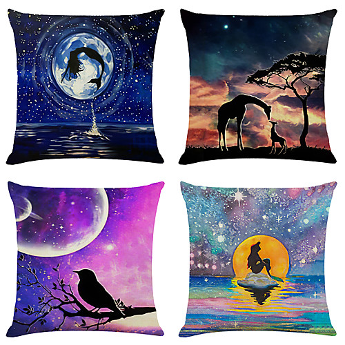 Cushion Cover 4PCS Linen Soft Print Simple Classic Square Throw Pillow Cover Cushion Case Pillowcase for Sofa Bedroom 45 x 45cm (18 x 69 Inch)Superior Quality Machine Washable
Cushion Cover 4PCS Linen Soft Print Simple Classic Square Throw Pillow Cover Cushion Case Pillowcase for Sofa Bedroom 45 x 45cm (18 x 69 Inch)Superior Quality Machine Washable