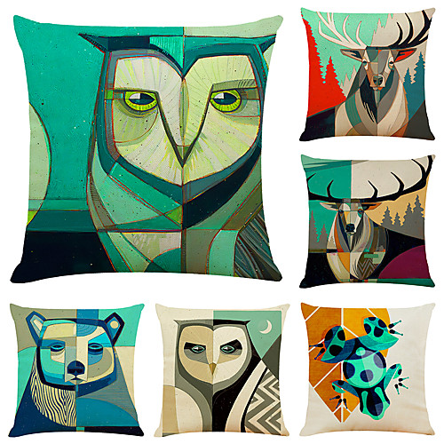 6 pcs Linen Pillow Cover, Animal Simple Modern Square Zipper Traditional Classic
6 pcs Linen Pillow Cover, Animal Simple Modern Square Zipper Traditional Classic
