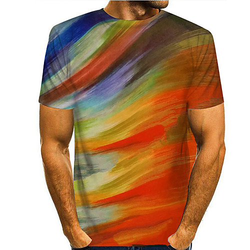 Men's T shirt 3D Print Graphic 3D Print Short Sleeve Casual Tops Simple Classic Rainbow
Men's T shirt 3D Print Graphic 3D Print Short Sleeve Casual Tops Simple Classic Rainbow