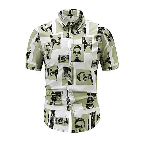Men's Shirt 3D Print Graphic 3D Print Short Sleeve Casual Tops Retro Distressed Button Down Collar Green / White
Men's Shirt 3D Print Graphic 3D Print Short Sleeve Casual Tops Retro Distressed Button Down Collar Green / White