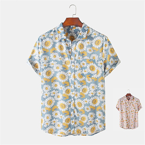 Men's Shirt Other Prints Floral Button-Down Print Short Sleeve Daily Tops Casual Hawaiian Blue Blushing Pink
Men's Shirt Other Prints Floral Button-Down Print Short Sleeve Daily Tops Casual Hawaiian Blue Blushing Pink