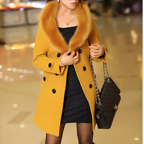 Women's Trench Coat Going out Fall & Winter Long Coat Regular Fit Jacket Long Sleeve Solid Colored Yellow Blushing Pink / Plus Size
Women's Trench Coat Going out Fall & Winter Long Coat Regular Fit Jacket Long Sleeve Solid Colored Yellow Blushing Pink / Plus Size