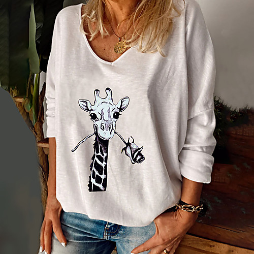 Women's Plus Size Tops T shirt Graphic Giraffe Print Long Sleeve V Neck Casual / Daily Fall Summer Big Size XL XXL 3XL 4XL 5XL / Loose
Women's Plus Size Tops T shirt Graphic Giraffe Print Long Sleeve V Neck Casual / Daily Fall Summer Big Size XL XXL 3XL 4XL 5XL / Loose