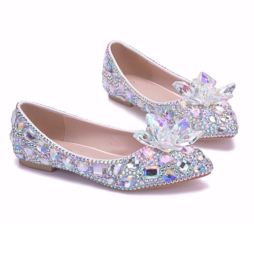 Women's Wedding Shoes Flat Heel Pointed Toe Wedding Flats Vintage Sexy Minimalism Wedding Party & Evening PU Rhinestone Crystal Sparkling Glitter Solid Colored Silver Rainbow
Women's Wedding Shoes Flat Heel Pointed Toe Wedding Flats Vintage Sexy Minimalism Wedding Party & Evening PU Rhinestone Crystal Sparkling Glitter Solid Colored Silver Rainbow