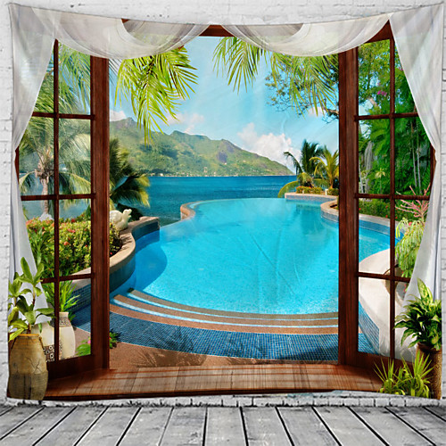 Window Landscape Wall Tapestry Art Decor Blanket Curtain Hanging Home Bedroom Living Room Decoration Swimming Pool Vacation
Window Landscape Wall Tapestry Art Decor Blanket Curtain Hanging Home Bedroom Living Room Decoration Swimming Pool Vacation